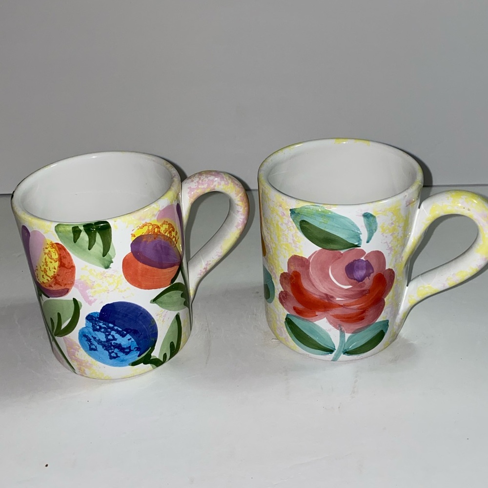 Vintage Starbucks made in Italy floral cups